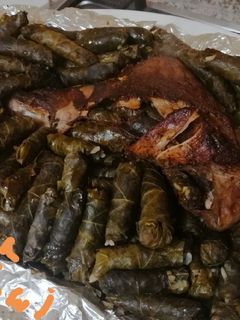 صورة لوصفة كتف خروف محشي ورق عنب