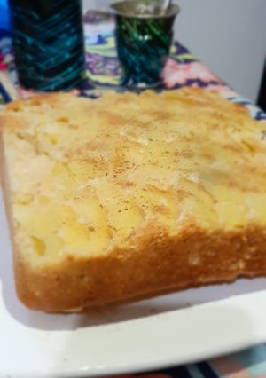 Una foto de Torta de manzana, avena y miel