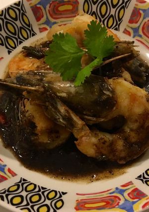 รูปของ กุ้งแชบ๋วยกรอบผัดพริกไทยดำ