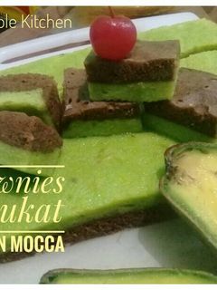 Foto resep Brownies Alpukat Pandan Mocca_Kukus