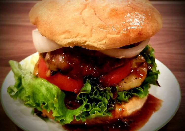 Mike's Double Decker Sweet Hawaiian Swiss Burgers Mike's Double Decker Sweet Hawaiian Swiss Burgers