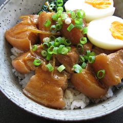 Braised Pork Belly Rice Bowl A picture of Braised Pork Belly Rice Bowl.