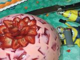 Gelatina de fresa con tres leches