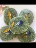 Matcha cookies bunga telang dan krisan