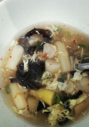 A picture of Dory Fish Asparagus Soup.