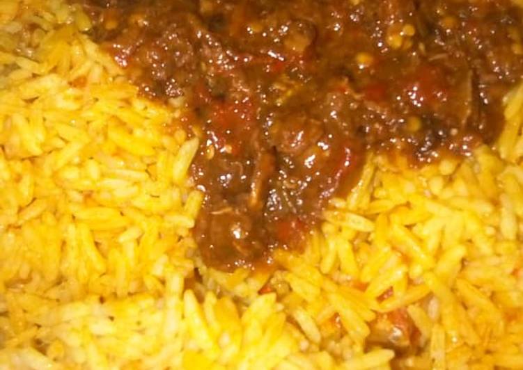 Jolof rice with vegetable stew