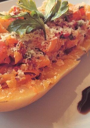 Una foto de Zapallo relleno