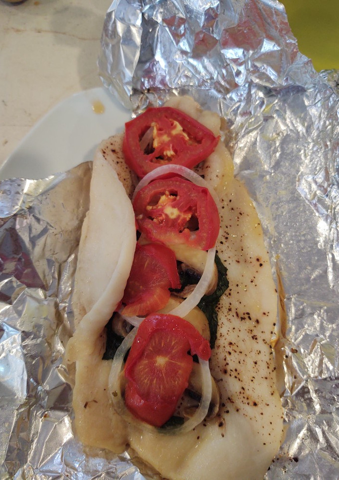 Una foto de Filete de pescado empapelado