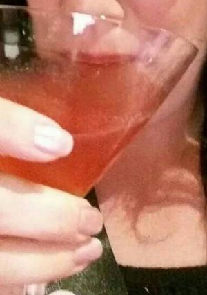 A picture of Vickys Cosmopolitian Cocktail!.