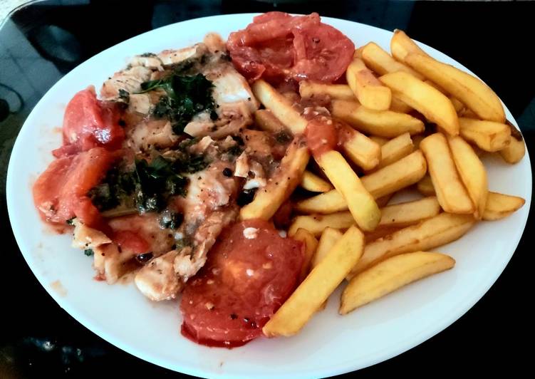 Simple Way to Prepare Quick My Quick Lemon &amp; Basil Haddock in Tomato 🙂