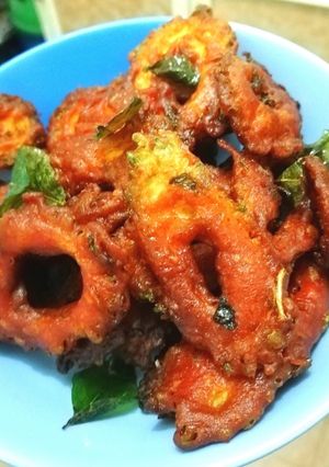 A picture of Crispy karela fry.