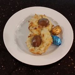 A picture of Coconut Shortbread Easter Cookies.