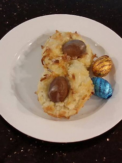 A picture of Coconut Shortbread Easter Cookies.