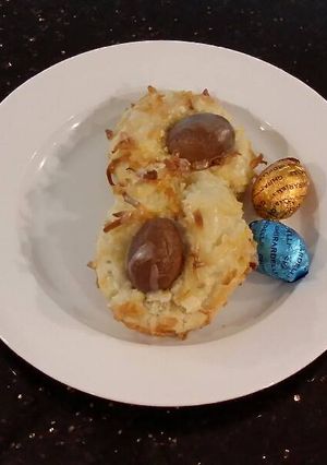 A picture of Coconut Shortbread Easter Cookies.