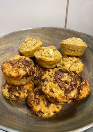 Una foto de Muffins de avena y plátano