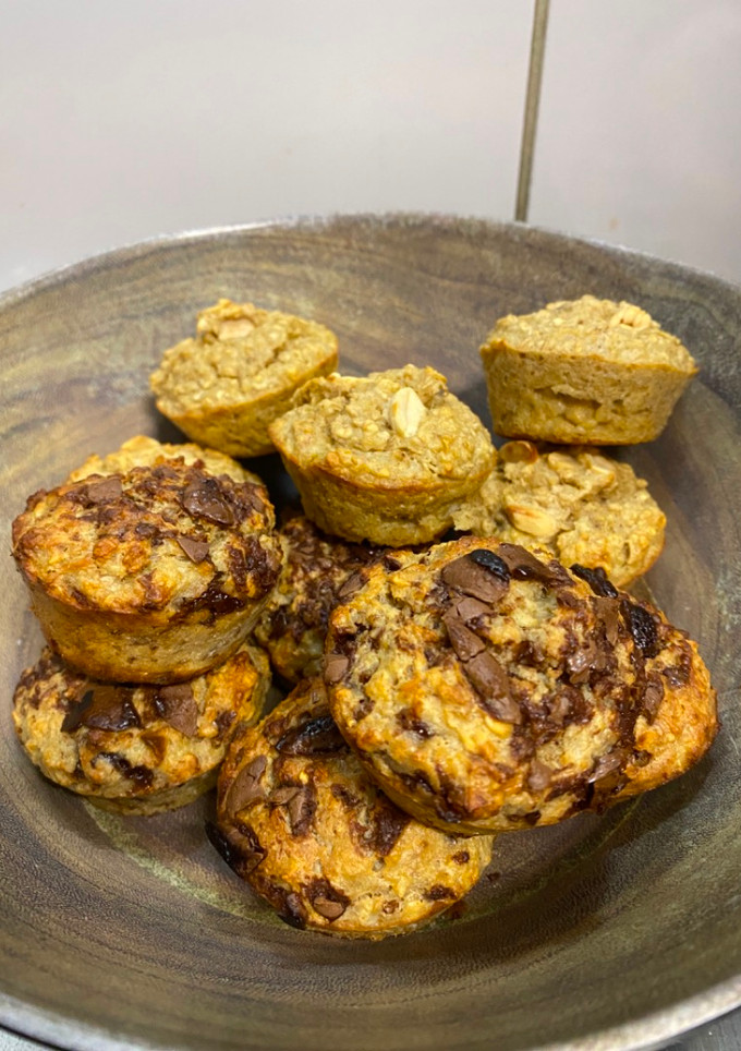 Una foto de Muffins de avena y plátano