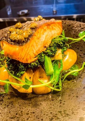 A picture of Pan roasted wild salmon.