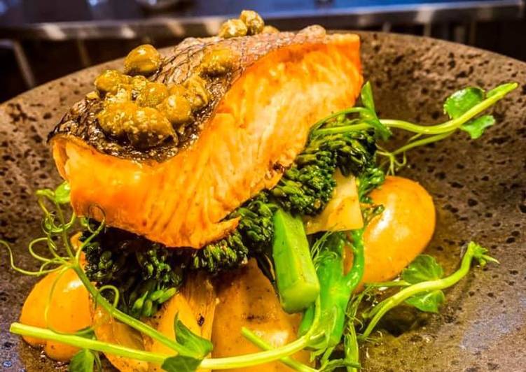 Pan roasted wild salmon