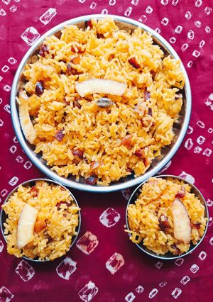 A picture of Meethe Chawal/ Sweet Rice (Basant Panchami Special).
