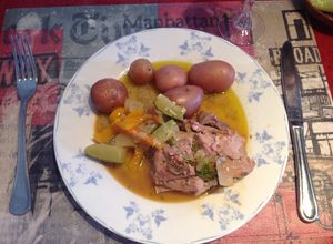 Una foto de Pavo a la olla