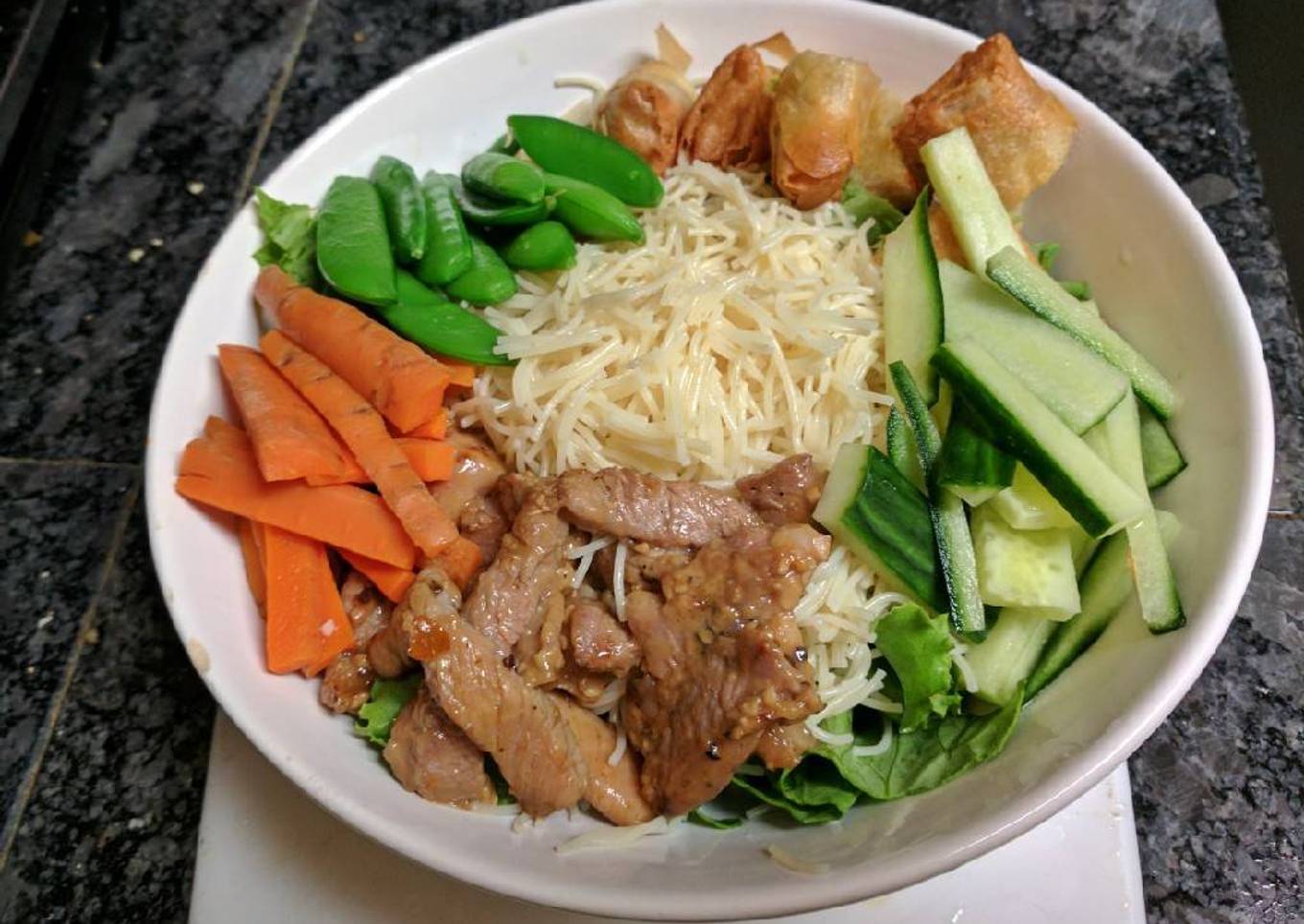 Recipe of Quick Vietnamese Noodle salad/bowl