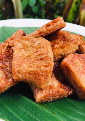 Hình của món Cốt lết chay áp chảo.