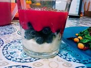 A picture of beetroot yogurt smoothie