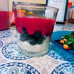 Magenta Smoothie Parfait A picture of Magenta Smoothie Parfait.