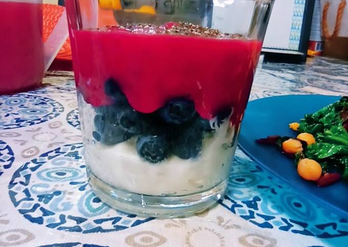 Recipe of Quick Magenta Smoothie Parfait