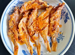 Hình của món Khô cá đù chiên mắm.