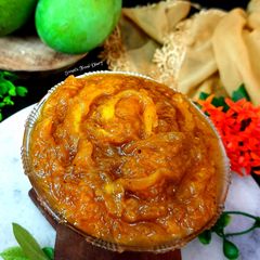 A picture of Aam Chunda or Sweet Mango pickle.