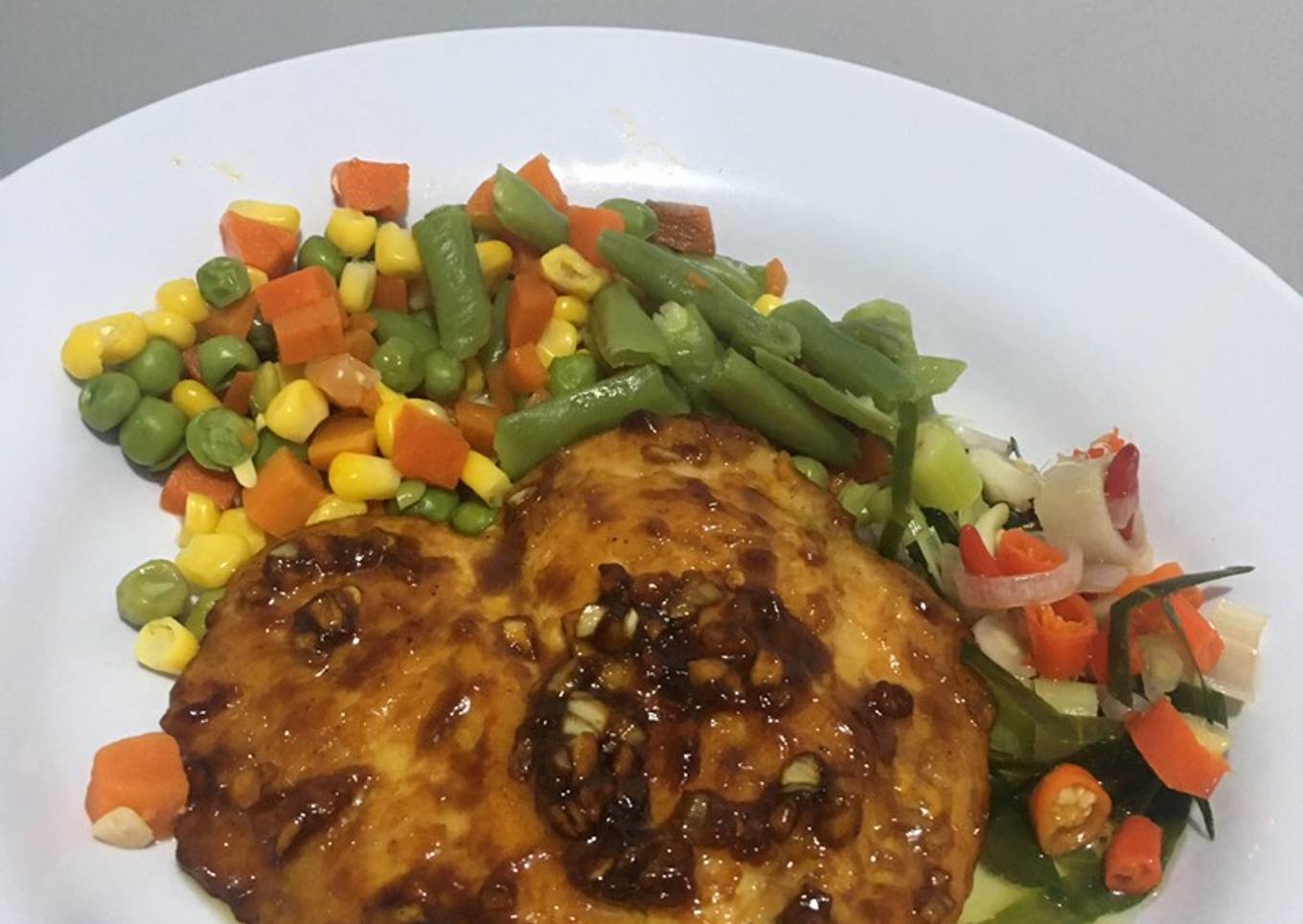 Chicken steak with sambal matah