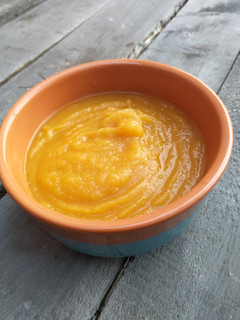 A picture of Easy 4 ingredient sweet potato and carrot soup.