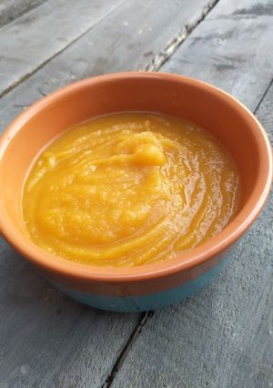 A picture of Easy 4 ingredient sweet potato and carrot soup.