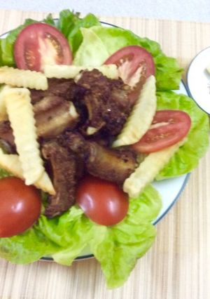 Hình của món Sườn nướng 5 vị hương.