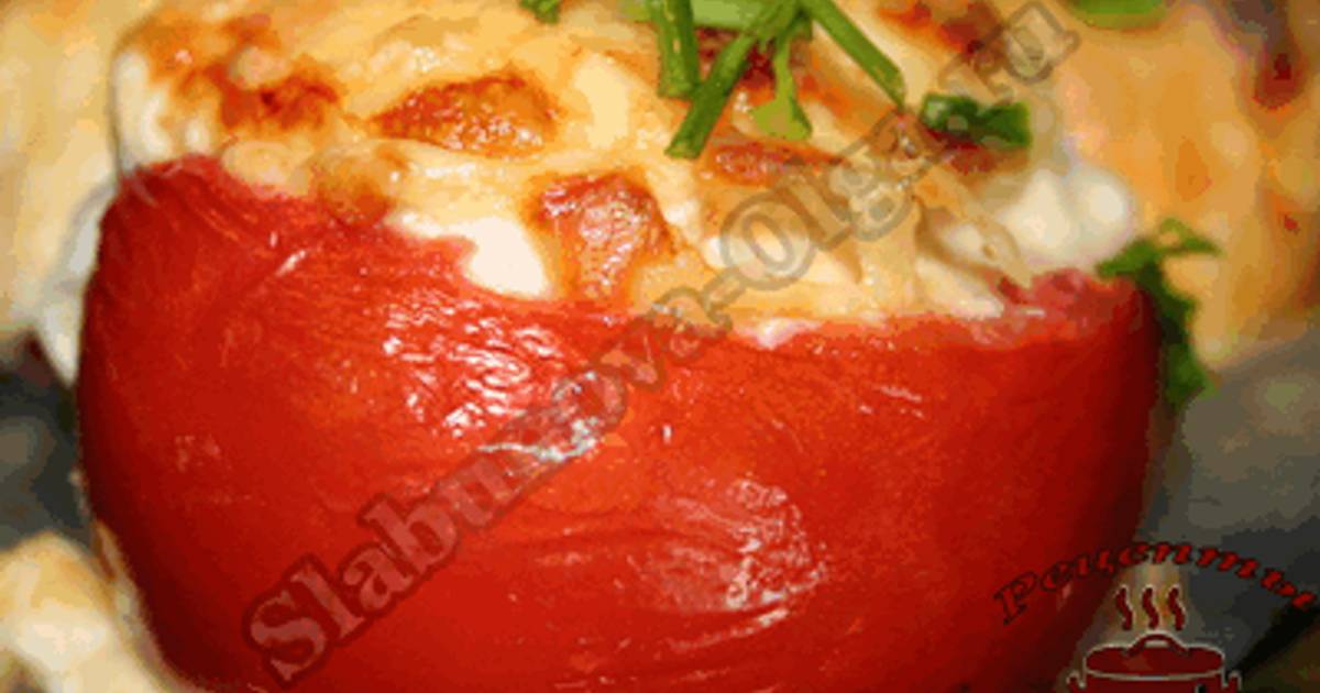 Фаршированные помидоры в духовке с сыром