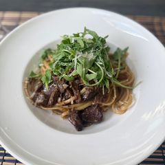 A picture of Truffle Beef Chin Linguine.