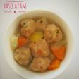 Sop sayur baso ayam dan baso goreng, mudah asal nyemplung😂😂