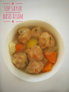 Foto resep Sop sayur baso ayam dan baso goreng, mudah asal nyemplung😂😂