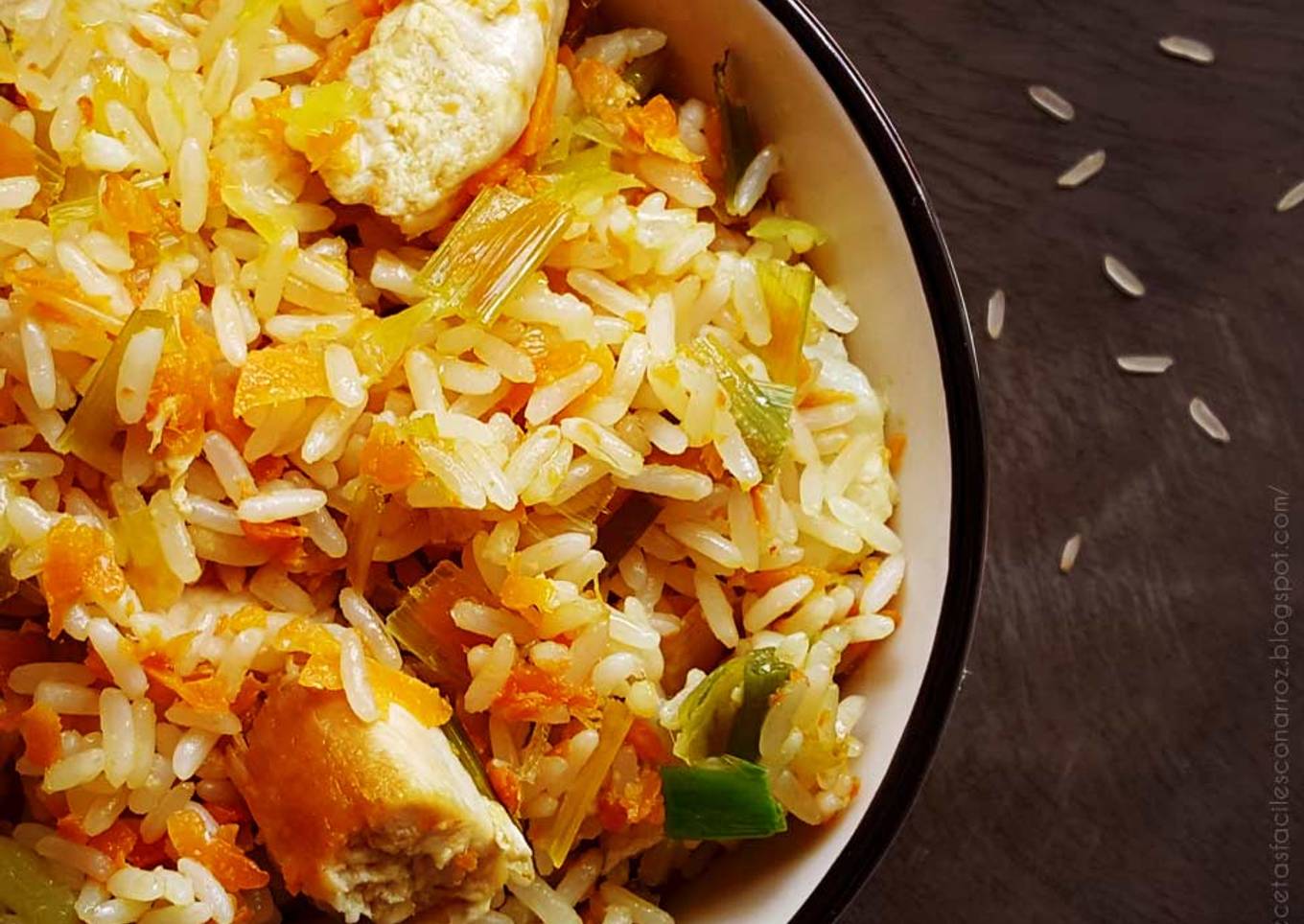 Exquisito arroz con pollo y calabaza (zapallo) SÚPER ECONÓMICO, sabrosísimo y rápido!