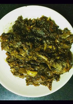 A picture of Gongura Chicken (Grandmother Special).
