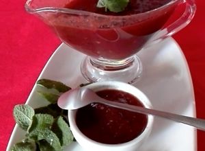 Una foto de Cranberries sauce (Salsa de arándanos rojos)