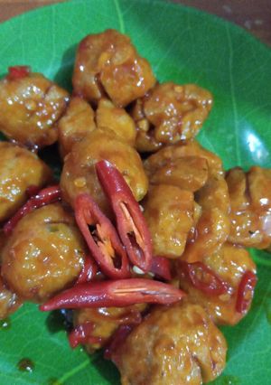 Foto resep Bakso goreng pedas manis