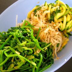 A picture of Basic Namul Banchan (Korean Sesame-Garlic Vegetable Side Dish).