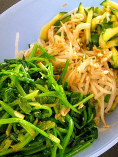 A picture of Basic Namul Banchan (Korean Sesame-Garlic Vegetable Side Dish).