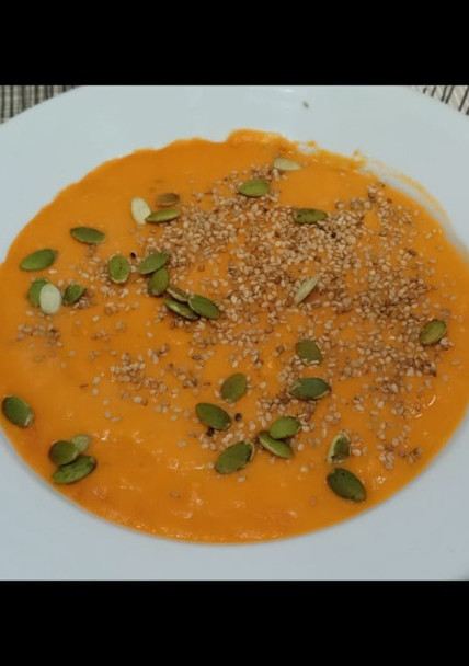 Una foto de Crema de otoño 🍂 🎃 🍠 🥥
