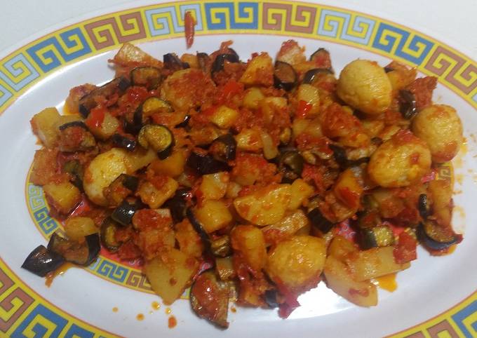 Ini dia! Resep enak bikin Balado kentang terong dan telur puyuh dijamin sesuai selera