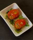 Mediterranean style Baked Stuffed Tomato