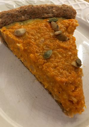 Una foto de Tarta de verduras naranja 🟠