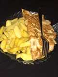 Fried potatoes with fried egg